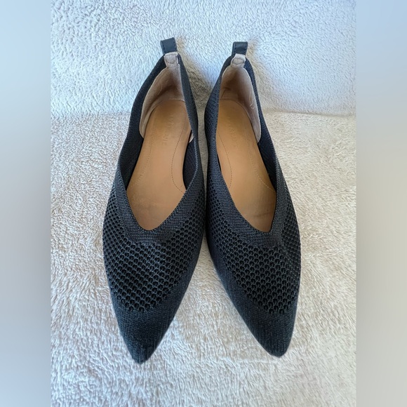 Everlane Black Pointed Toe Knit Flats - Picture 2 of 7